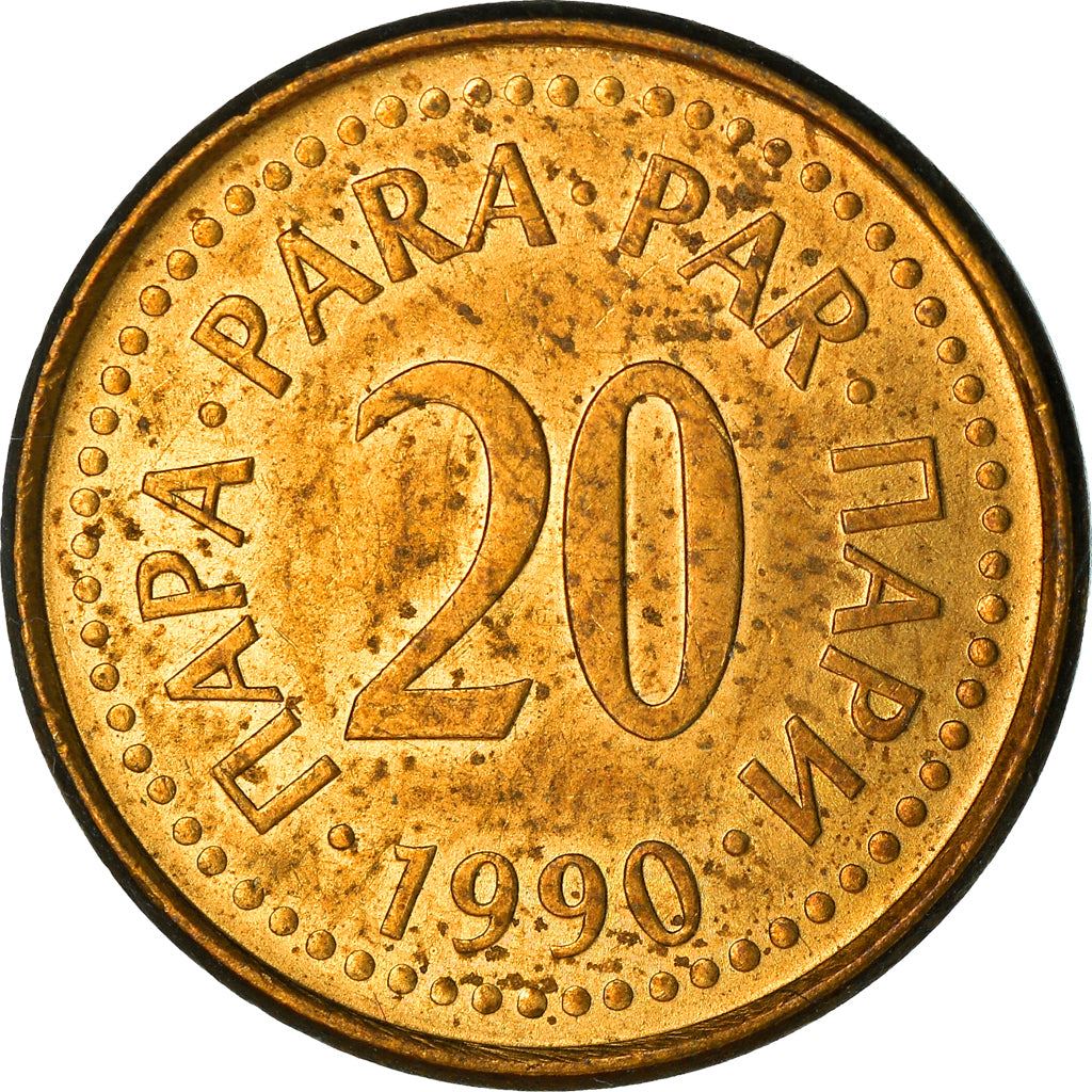 Yugoslavia Coin | 20 Para | Flame | Star | KM140 | 1990 - 1991