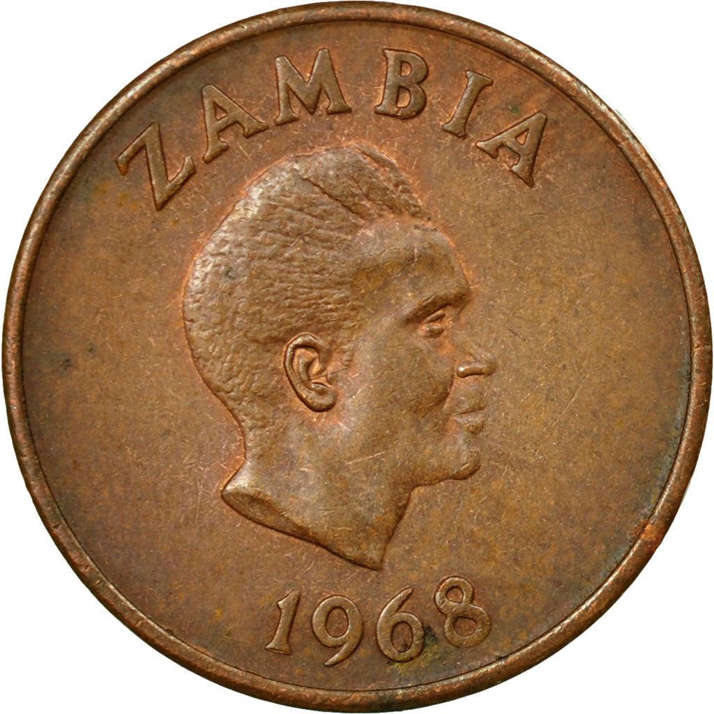 Zambia | 1 Ngwee Coin | Aardvark | Km:9 | 1968 - 1978