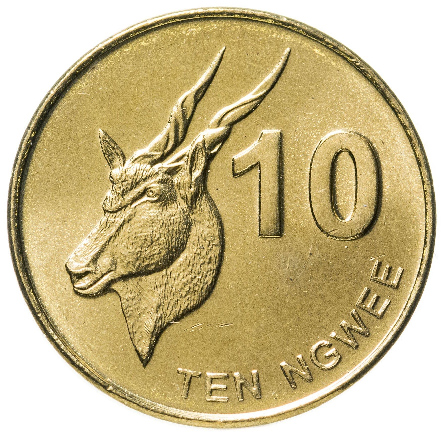 Zambia | 10 Ngwee Coin | Eland | Km:206 | 2012 - 2017