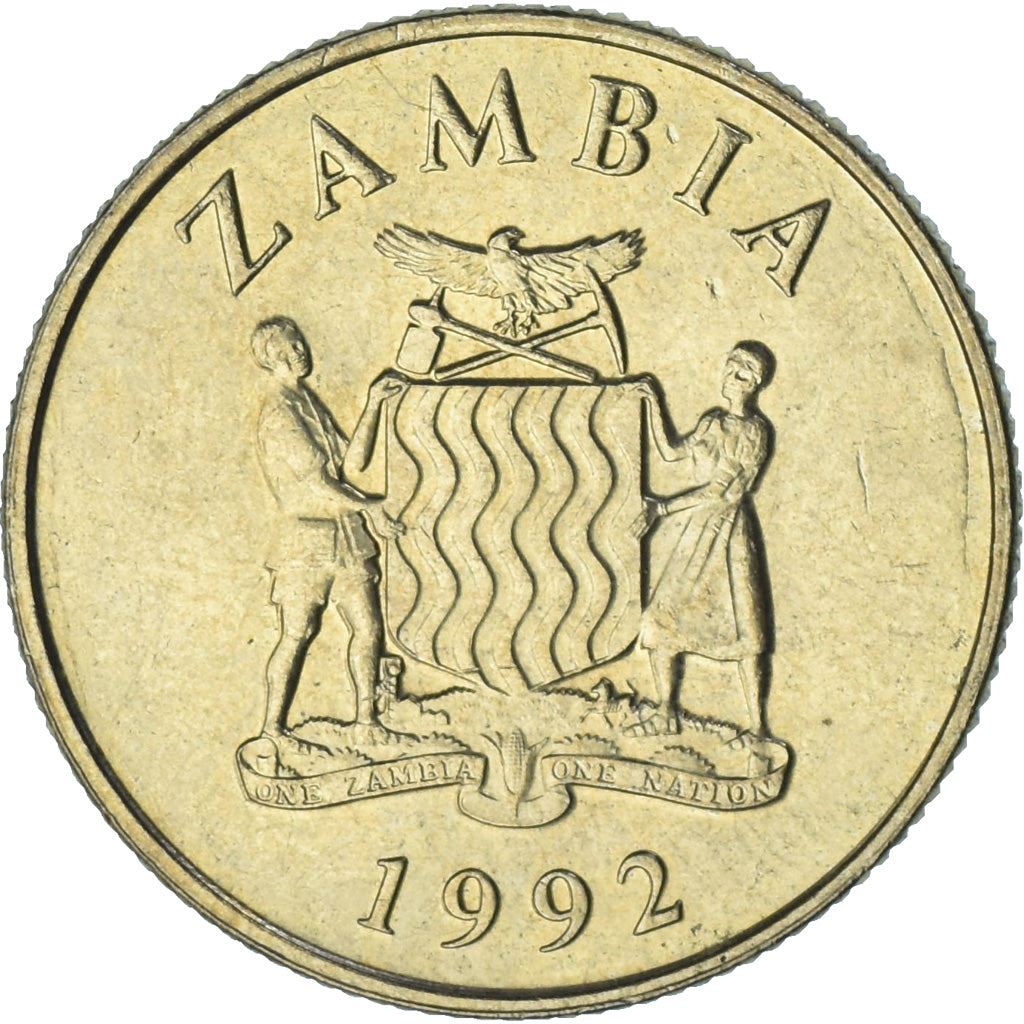 Zambia | 5 Kwacha Coin | Sable antelope | Km:31 | 1992