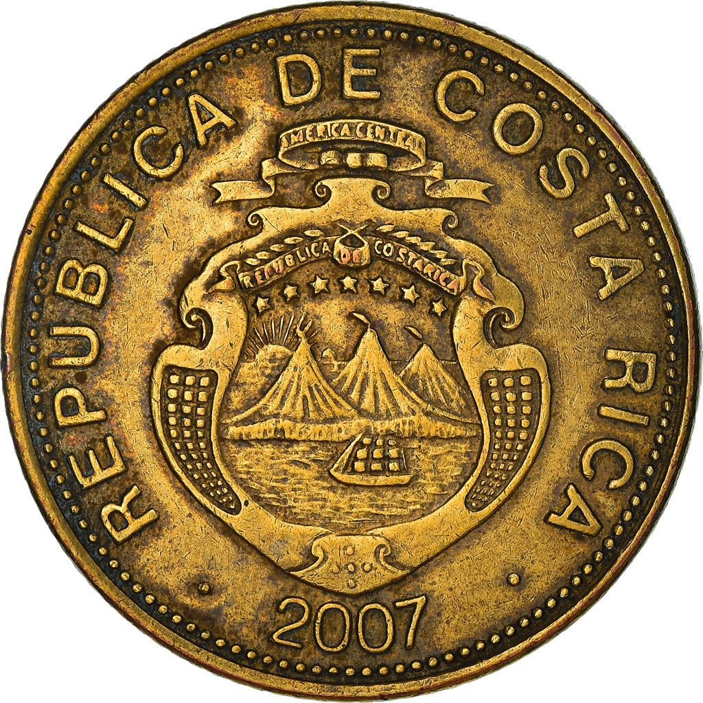 Costa Rica Coin | 100 Colones | Stars | Volcno | Ship | Sun | KM240a | 2006 - 2017