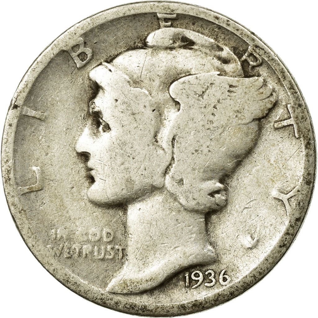 United States | 1 Dime Coin | Lady Liberty | Phrygian cap | KM140 | 1916 - 1945