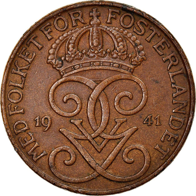 Swedish 5 Ore Coin | King Gustaf V | Sweden | 1910 - 1950