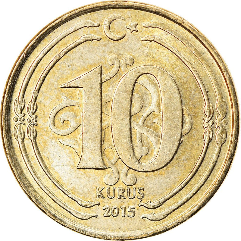 Turkey Coin Turkish 10 Kurus | President Mustafa Kemal Ataturk | Moon Star | KM1241 | 2009 - 2021