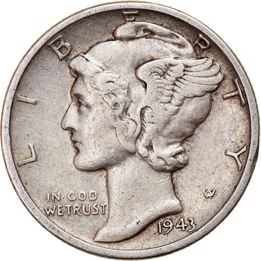 United States | 1 Dime Coin | Lady Liberty | Phrygian cap | KM140 | 1916 - 1945