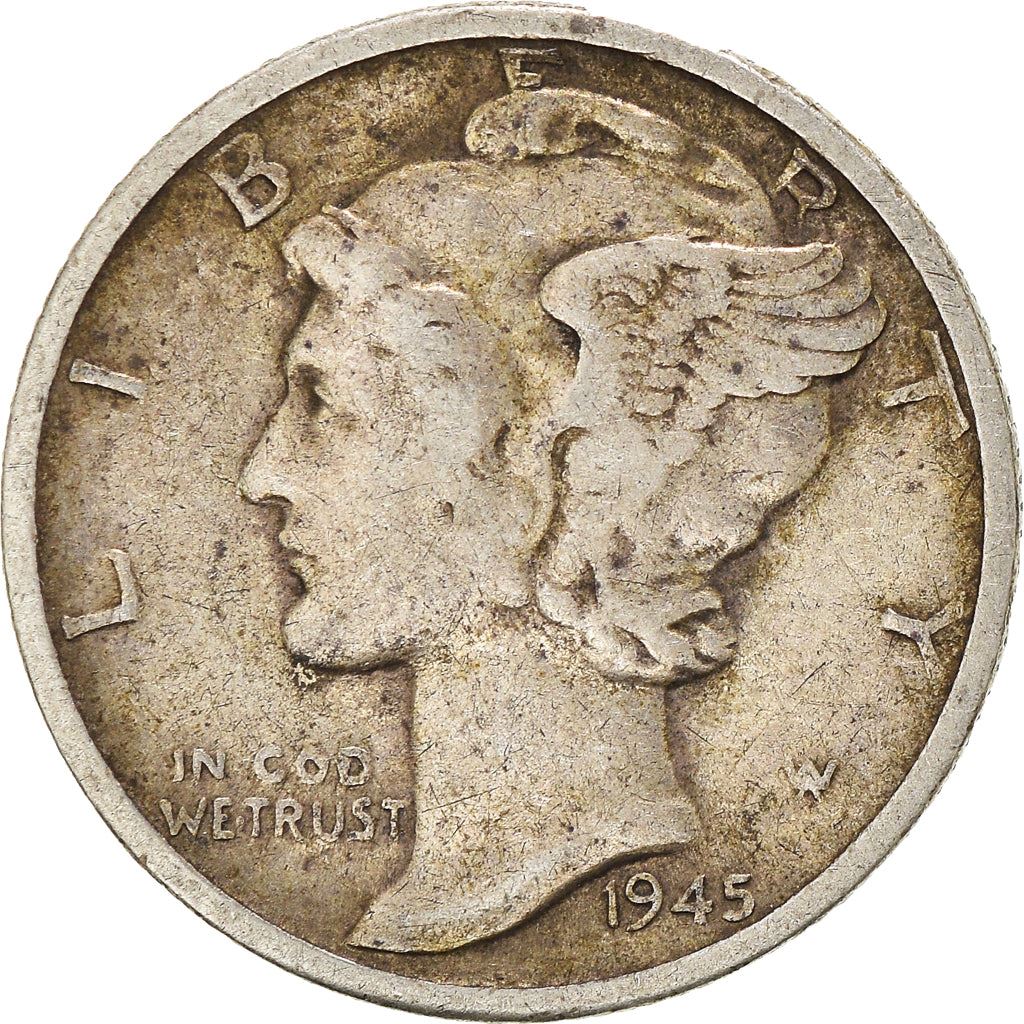 United States | 1 Dime Coin | Lady Liberty | Phrygian cap | KM140 | 1916 - 1945