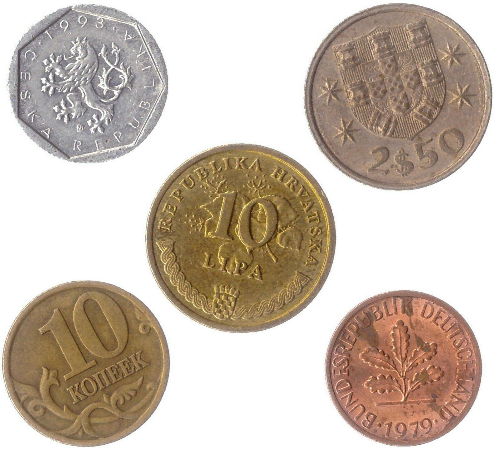 Mixed Europe Coins From European Countries Including Non Existent Valuable Collectible Currency