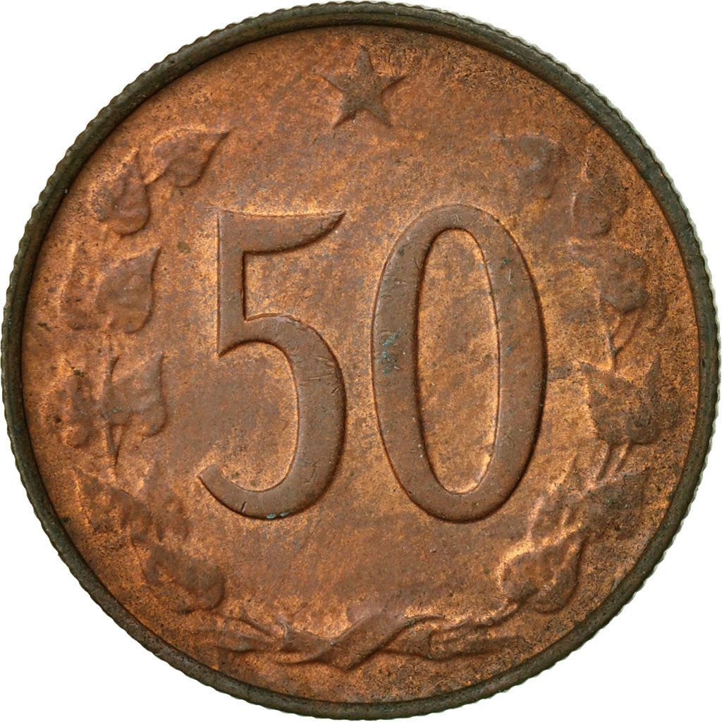 Czechoslovakia | 50 Haleru Coin | Star | Lion | KM55 | 1963 - 1971