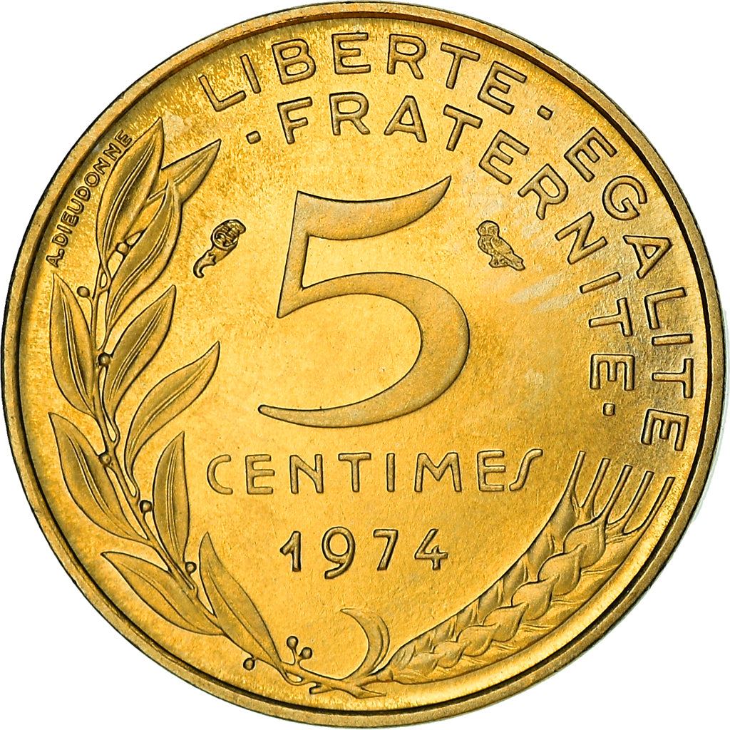 French Coin 5 Centimes | KM933 | France | 1966 - 2001