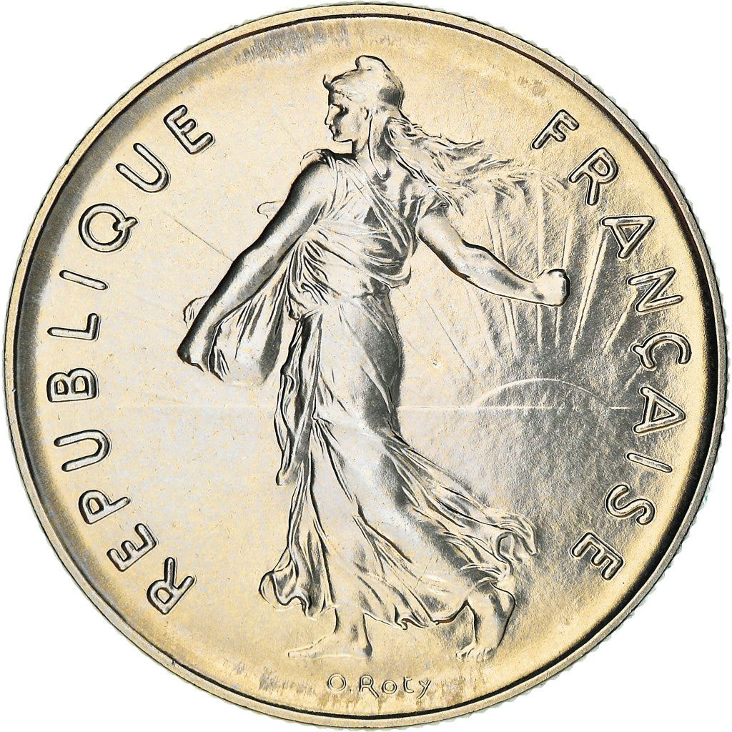 French 5 Francs Coin | signature O. Roty | KM926a.1 | France | 1969 - 2001