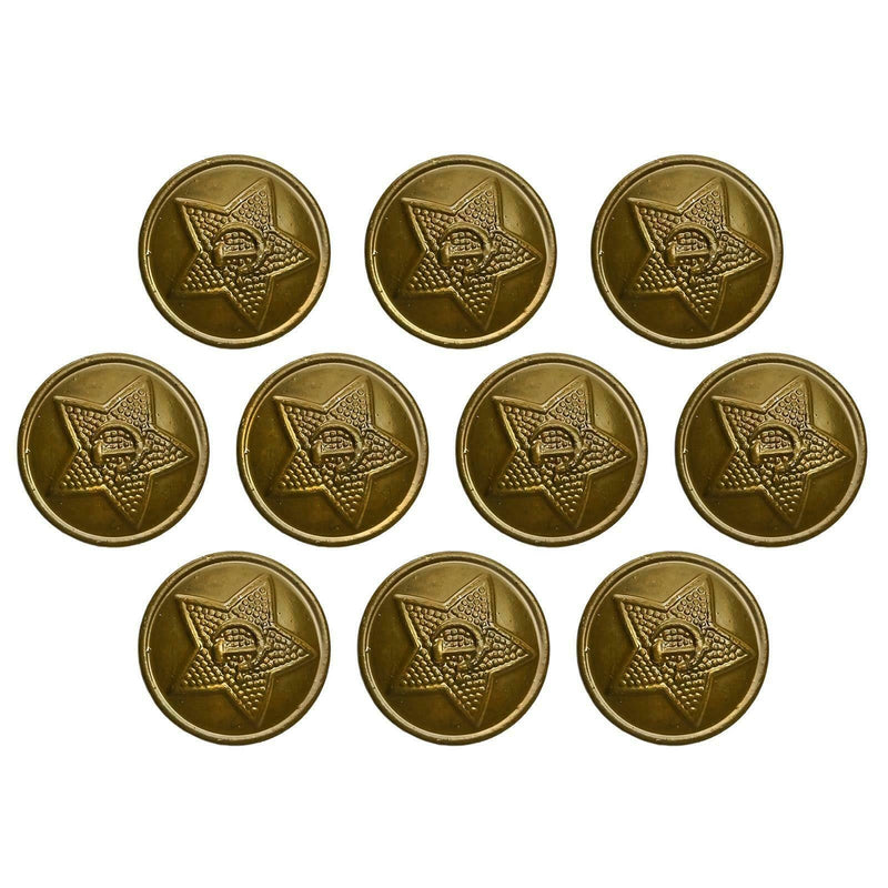 5x New Czechoslovakian Army Buttons, Gold And Silver Buttons