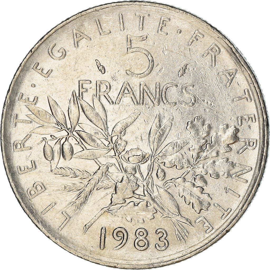 French 5 Francs Coin | signature O. Roty | KM926a.1 | France | 1969 - 2001