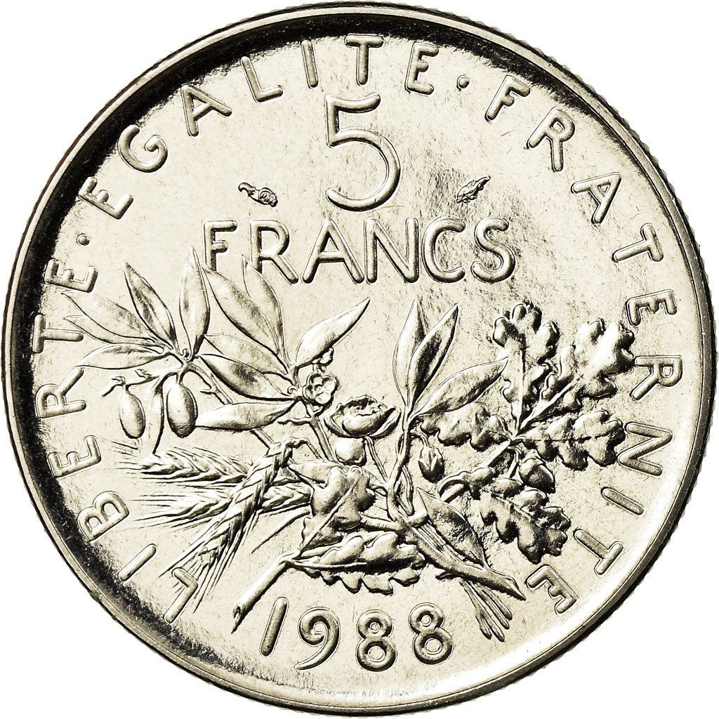 French 5 Francs Coin | signature O. Roty | KM926a.1 | France | 1969 - 2001