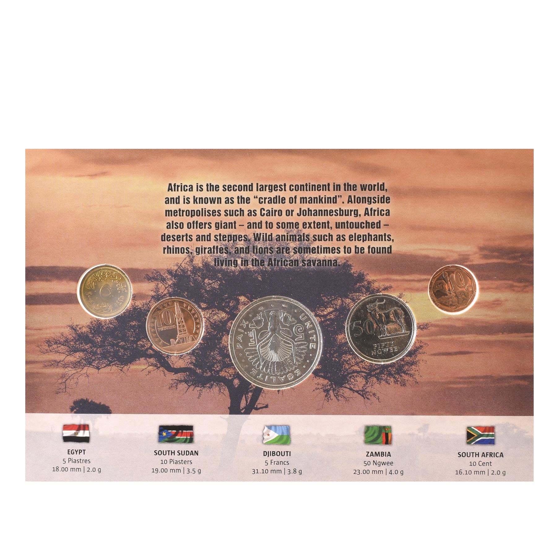 5 Coins from Africa | South Africa | Zambia | Djibouti | South Sudan | Egypt