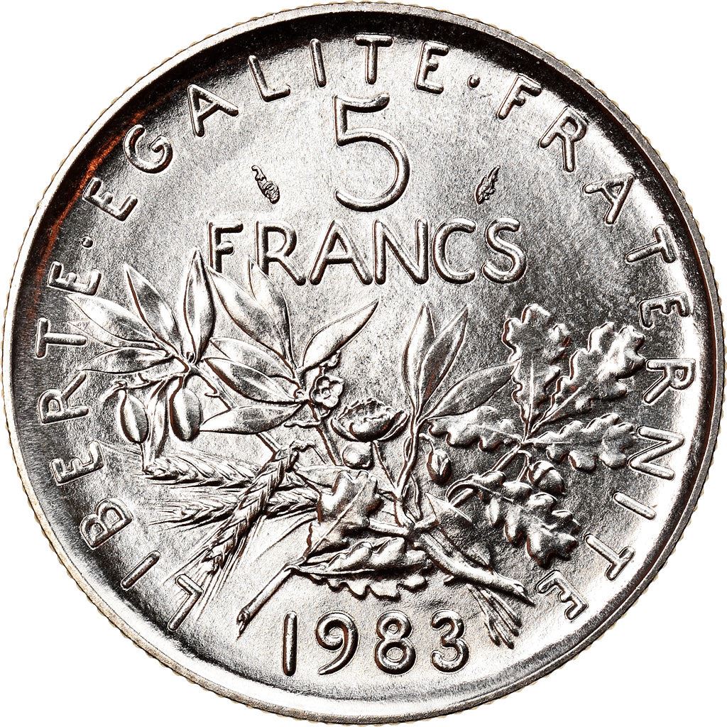 French 5 Francs Coin | signature O. Roty | KM926a.1 | France | 1969 - 2001