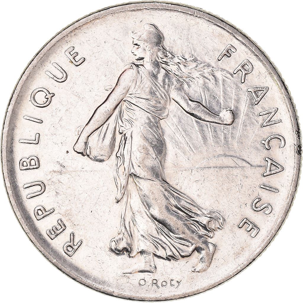 French 5 Francs Coin | signature O. Roty | KM926a.1 | France | 1969 - 2001