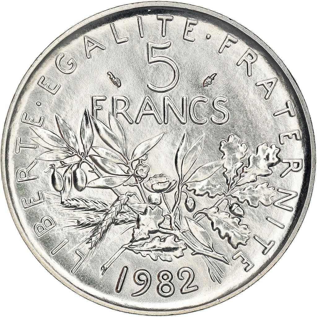 French 5 Francs Coin | signature O. Roty | KM926a.1 | France | 1969 - 2001