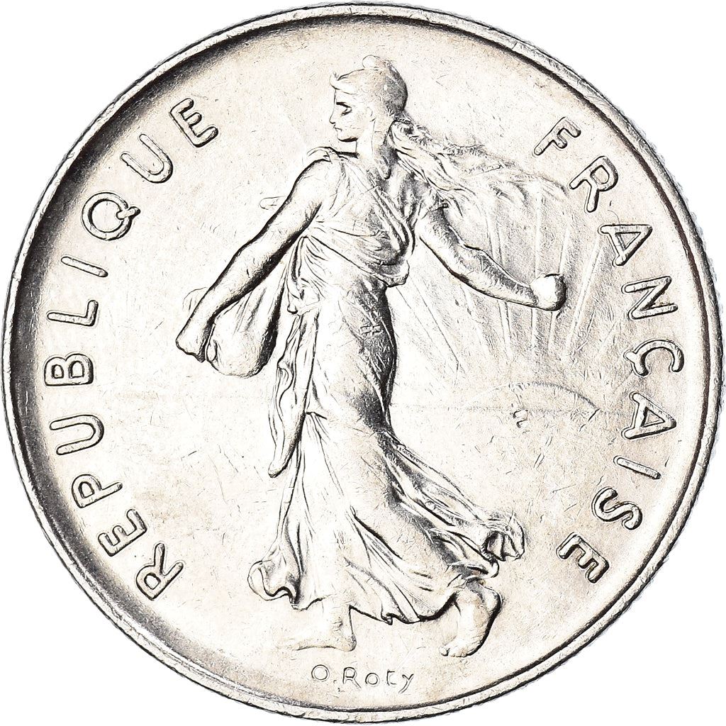 French 5 Francs Coin | signature O. Roty | KM926a.1 | France | 1969 - 2001