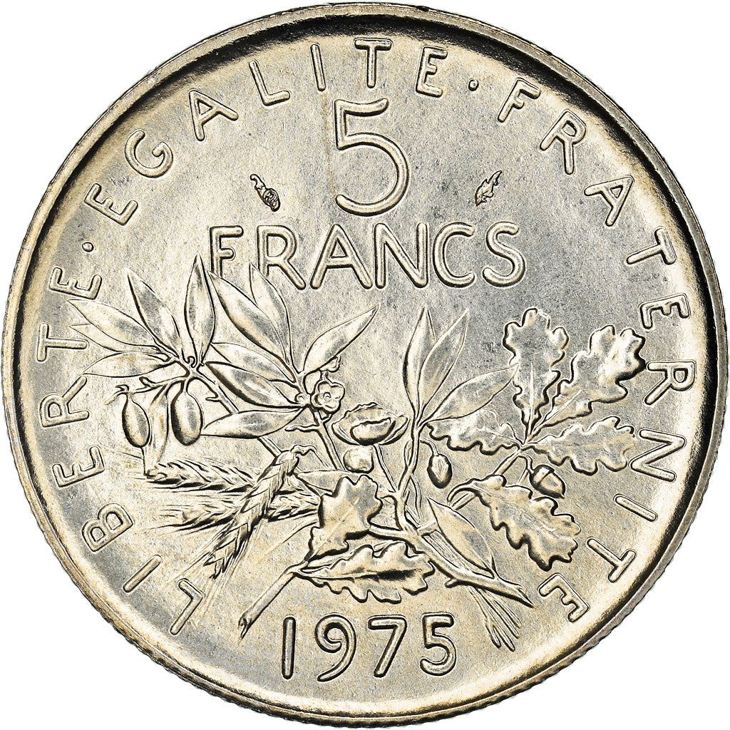 French 5 Francs Coin | signature O. Roty | KM926a.1 | France | 1969 - 2001