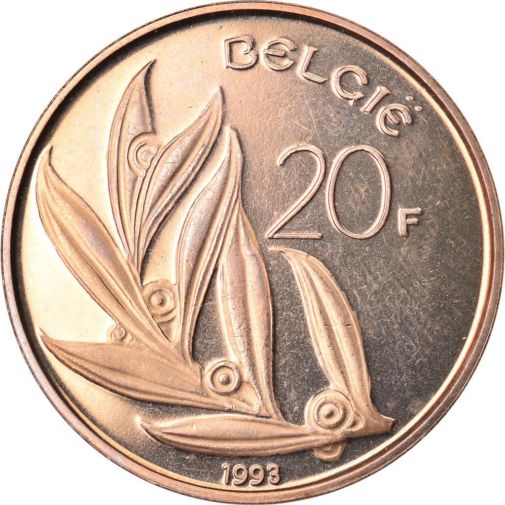 Belgium 20 Francs | 100 Coins | Baudouin I Belgie | Scales | Angel | 1980 - 1993