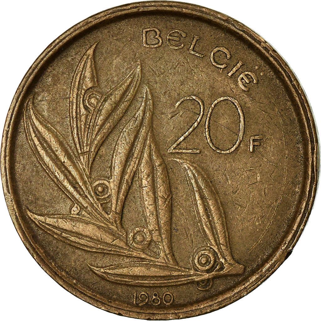 Belgium 20 Francs | 100 Coins | Baudouin I Belgie | Scales | Angel | 1980 - 1993