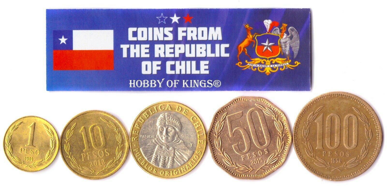 Coins Chile Mixed Collectible Currency Centesimos Escudos Centavos Pesos Chilean Money 1954 - 2021