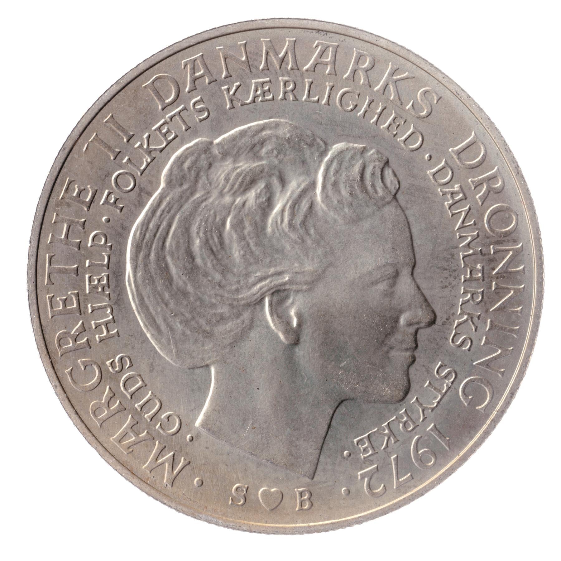 Danish Coin 10 Kroner | Queen Margrethe II | King Frederik IX | KM858 | Denmark | 1972