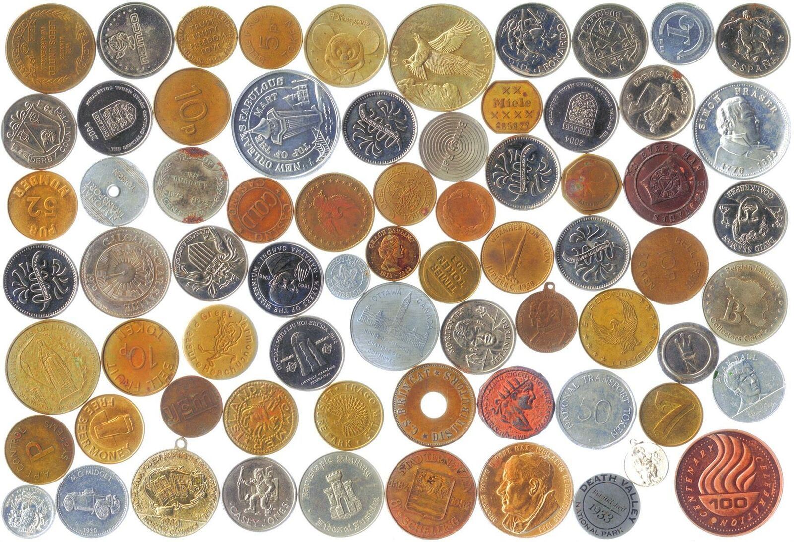 Exonumia: Tokens Medals Souvenirs Medallions Elongated other than Coins