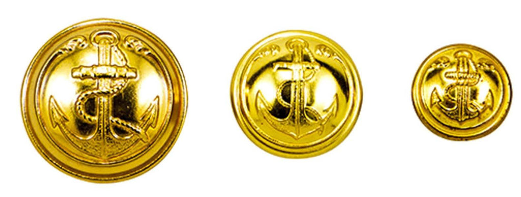 5x New Czechoslovakian Army Buttons, Gold And Silver Buttons