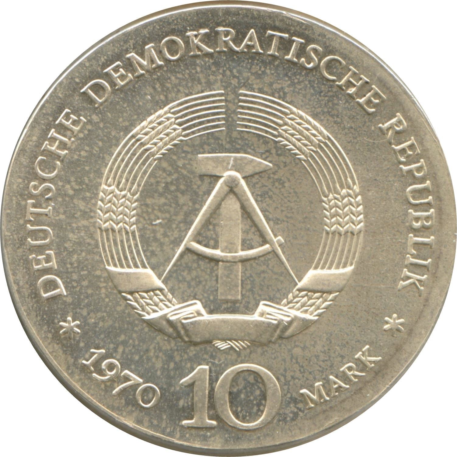 German Democratic Republic Coin Germany 10 Mark | Ludwig van Beethoven | KM27 | 1970