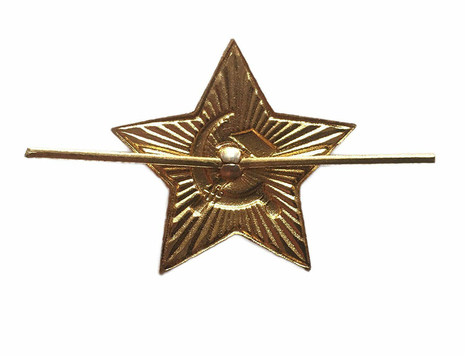 Soviet Army Big Red Star Hat Cap Badge Cockade Enamel Pin USSR Hammer and Sickle