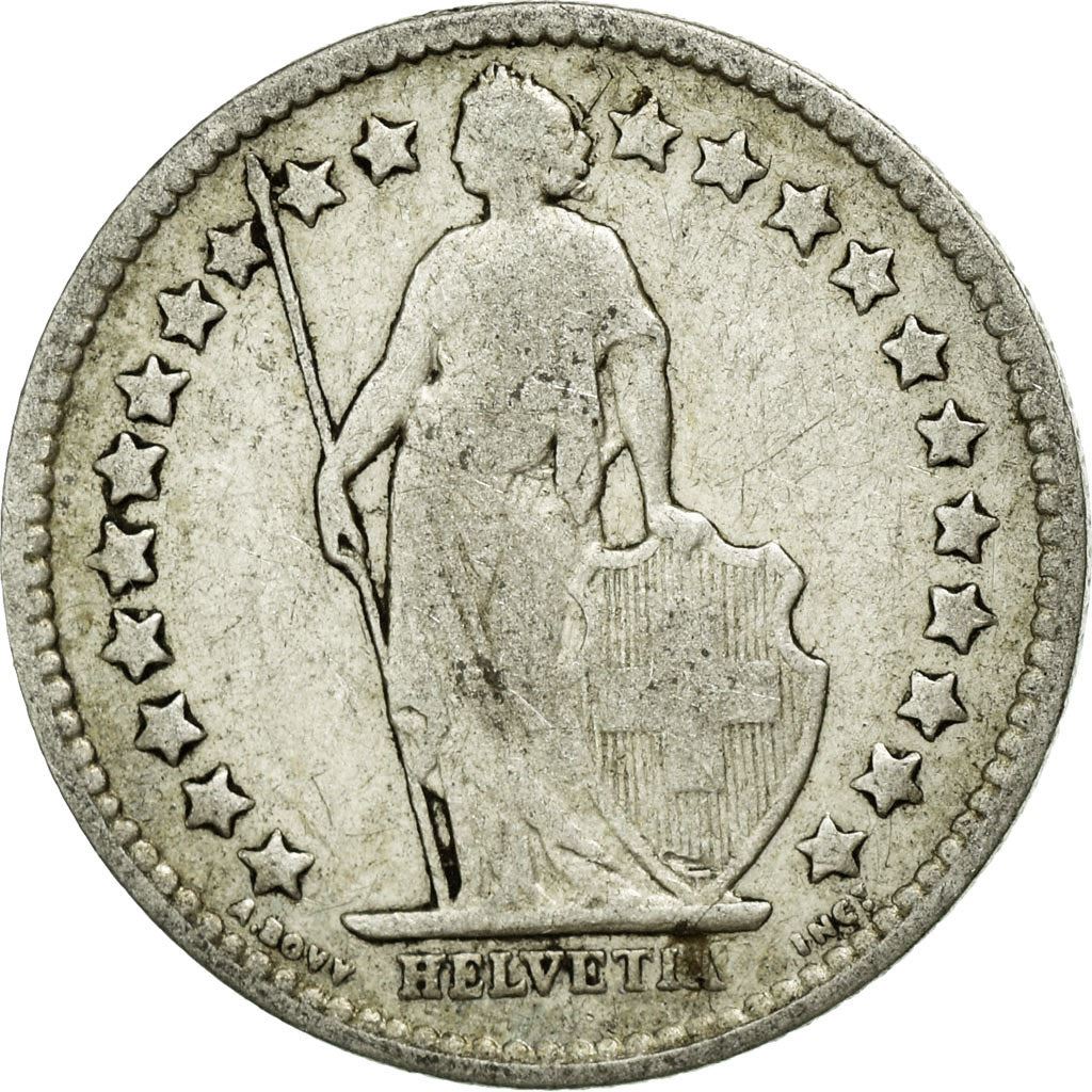 Switzerland Coin Swiss ½ Franc | Helvetia | KM23 | 1875 - 1967