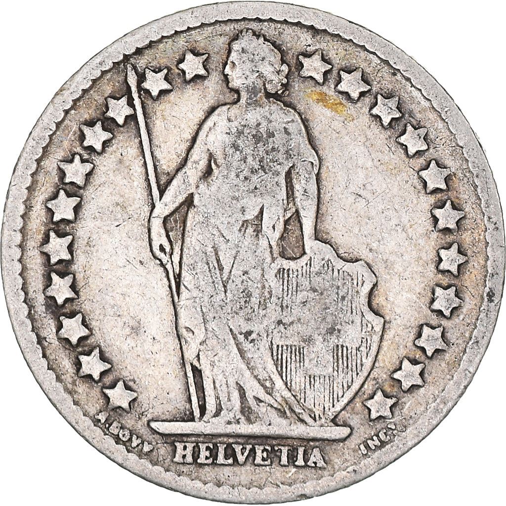 Switzerland Coin Swiss ½ Franc | Helvetia | KM23 | 1875 - 1967