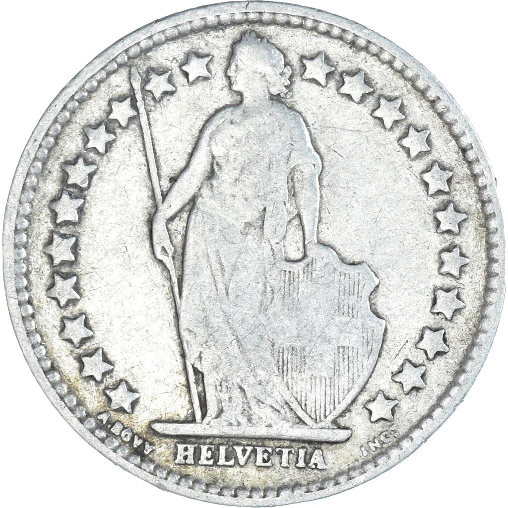 Switzerland Coin Swiss ½ Franc | Helvetia | KM23 | 1875 - 1967