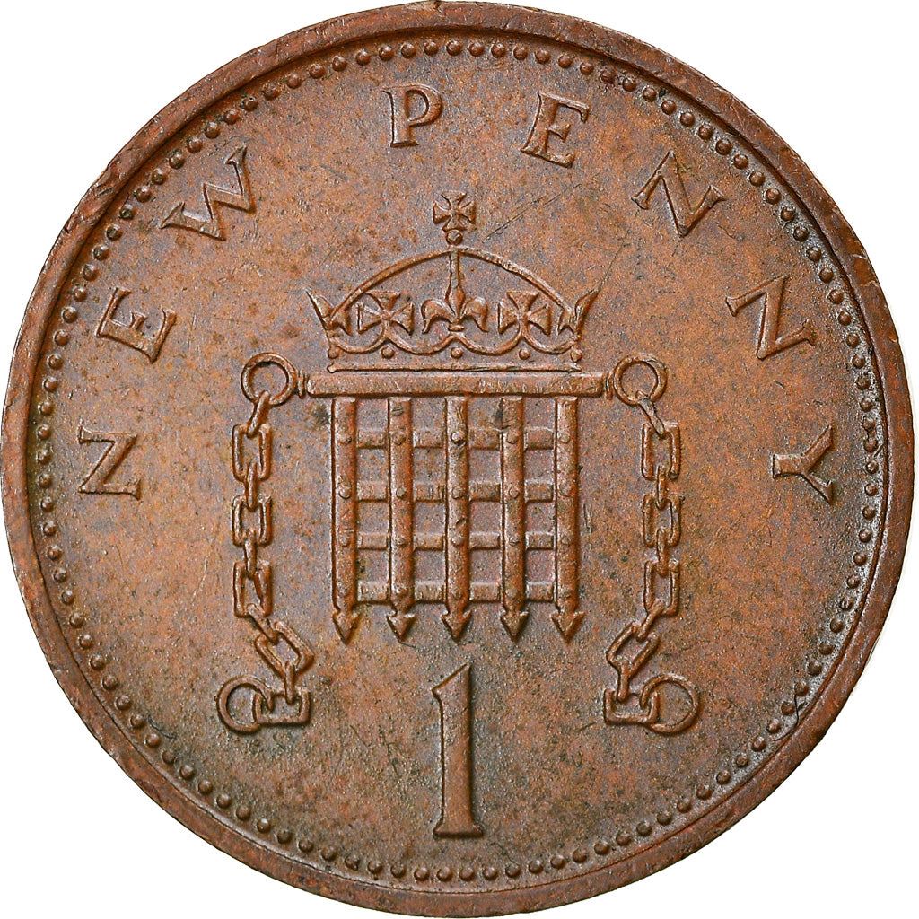 United Kingdom 1 New Penny | 100 Coins | British Currency | Young Elizabeth II | 1971 - 1981