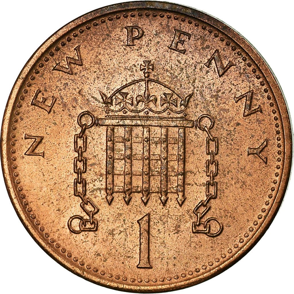 United Kingdom 1 New Penny | 100 Coins | British Currency | Young Elizabeth II | 1971 - 1981