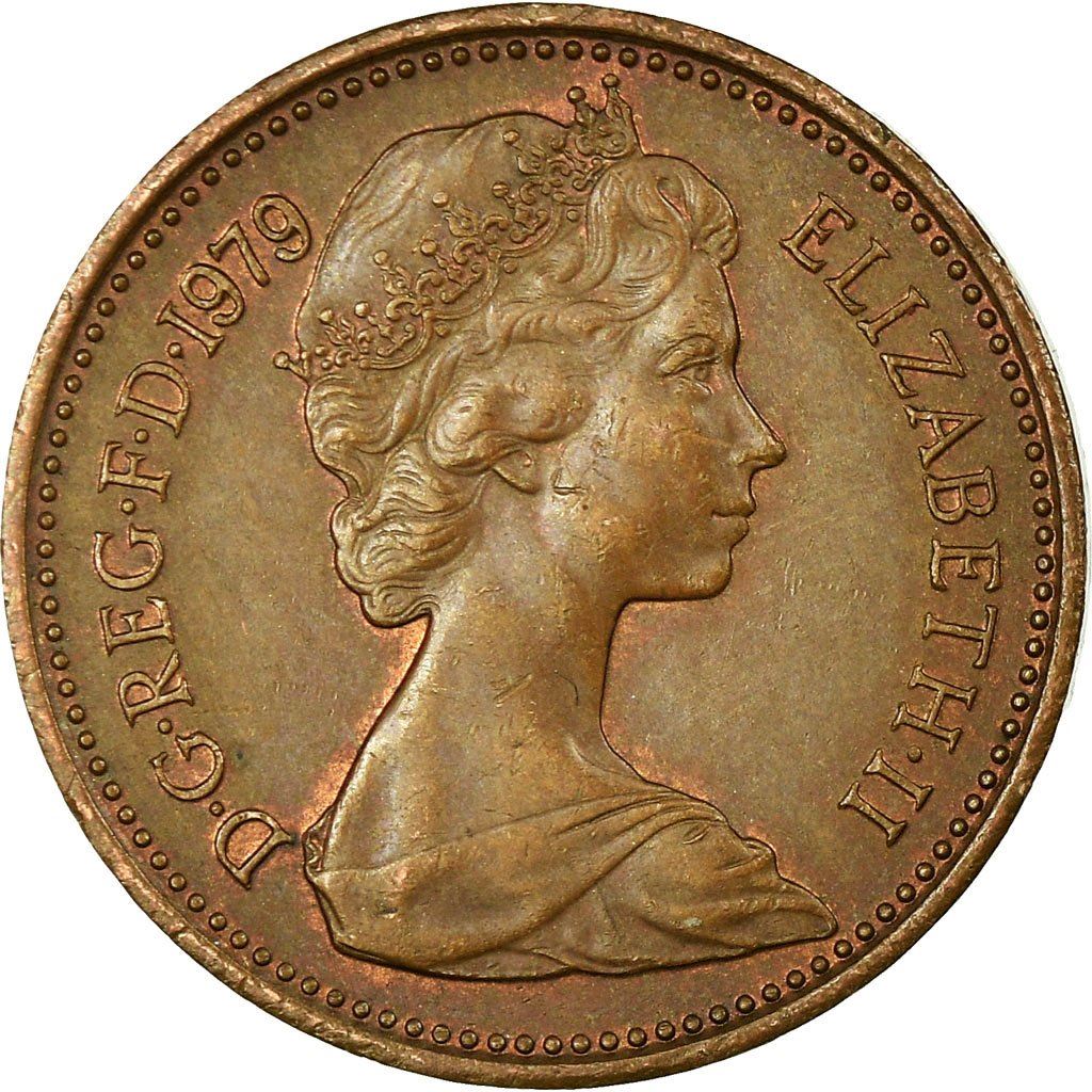 United Kingdom 1 New Penny | 100 Coins | British Currency | Young Elizabeth II | 1971 - 1981