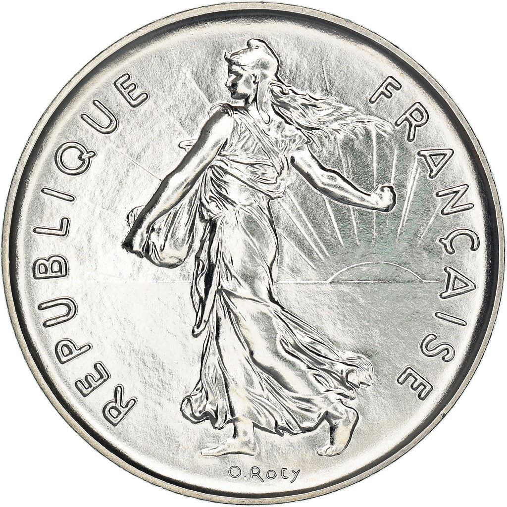 French 5 Francs Coin | signature O. Roty | KM926a.1 | France | 1969 - 2001