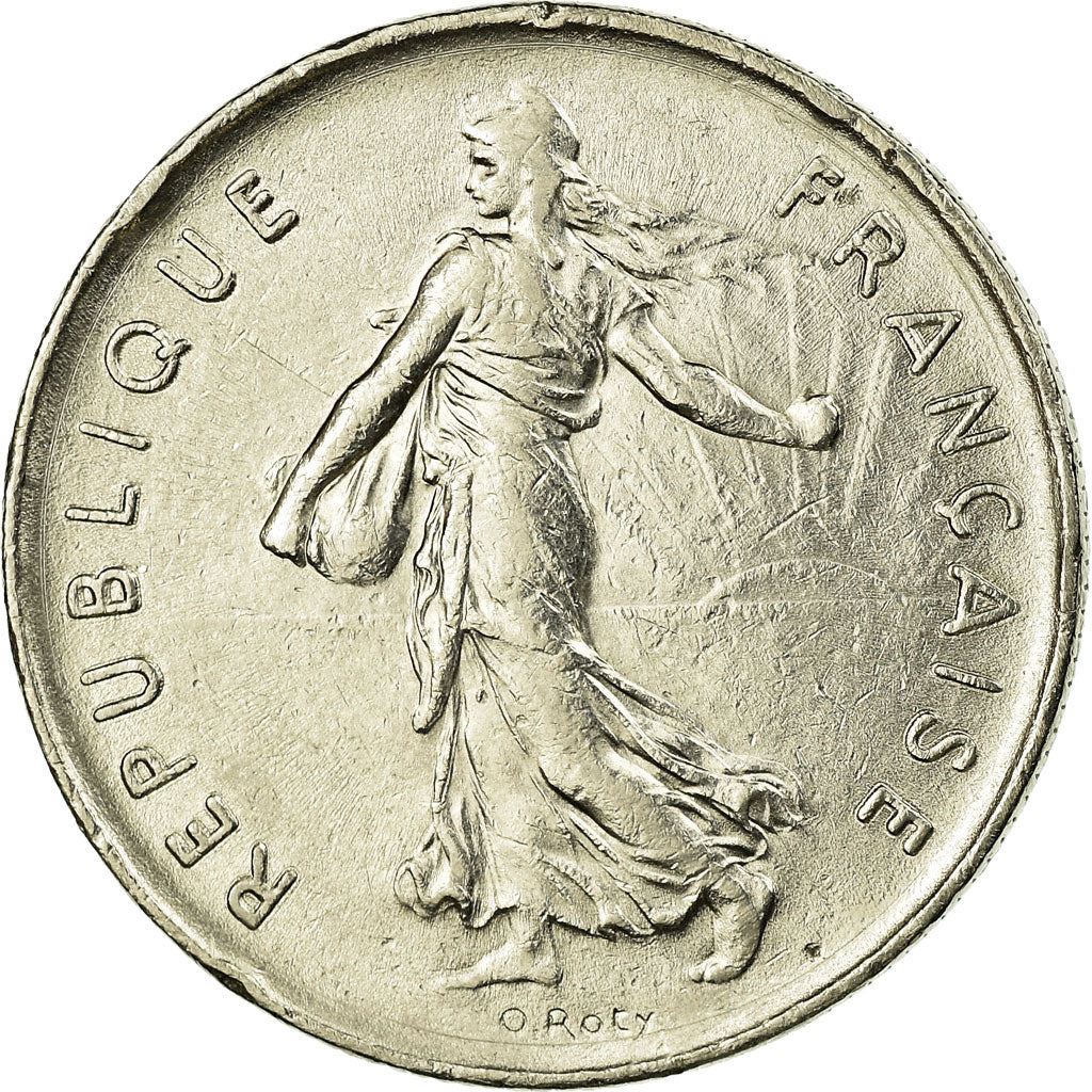 French 5 Francs Coin | signature O. Roty | KM926a.1 | France | 1969 - 2001