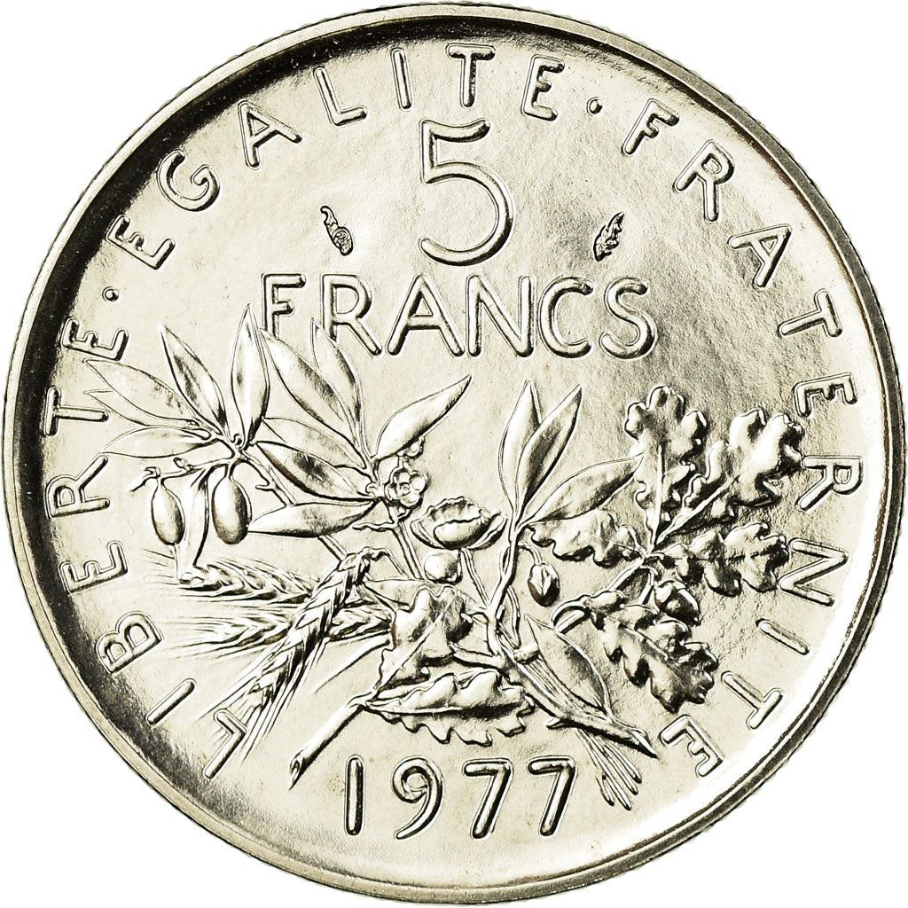 French 5 Francs Coin | signature O. Roty | KM926a.1 | France | 1969 - 2001